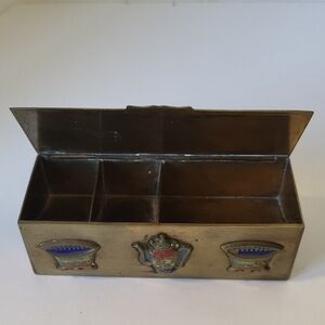 Antique Chinese Brass Stamp Trinket Box